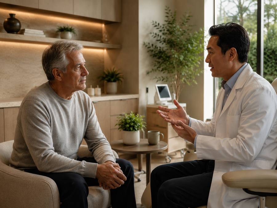 A Wellness Jumpstart provider talking through a treatment plan with a patient